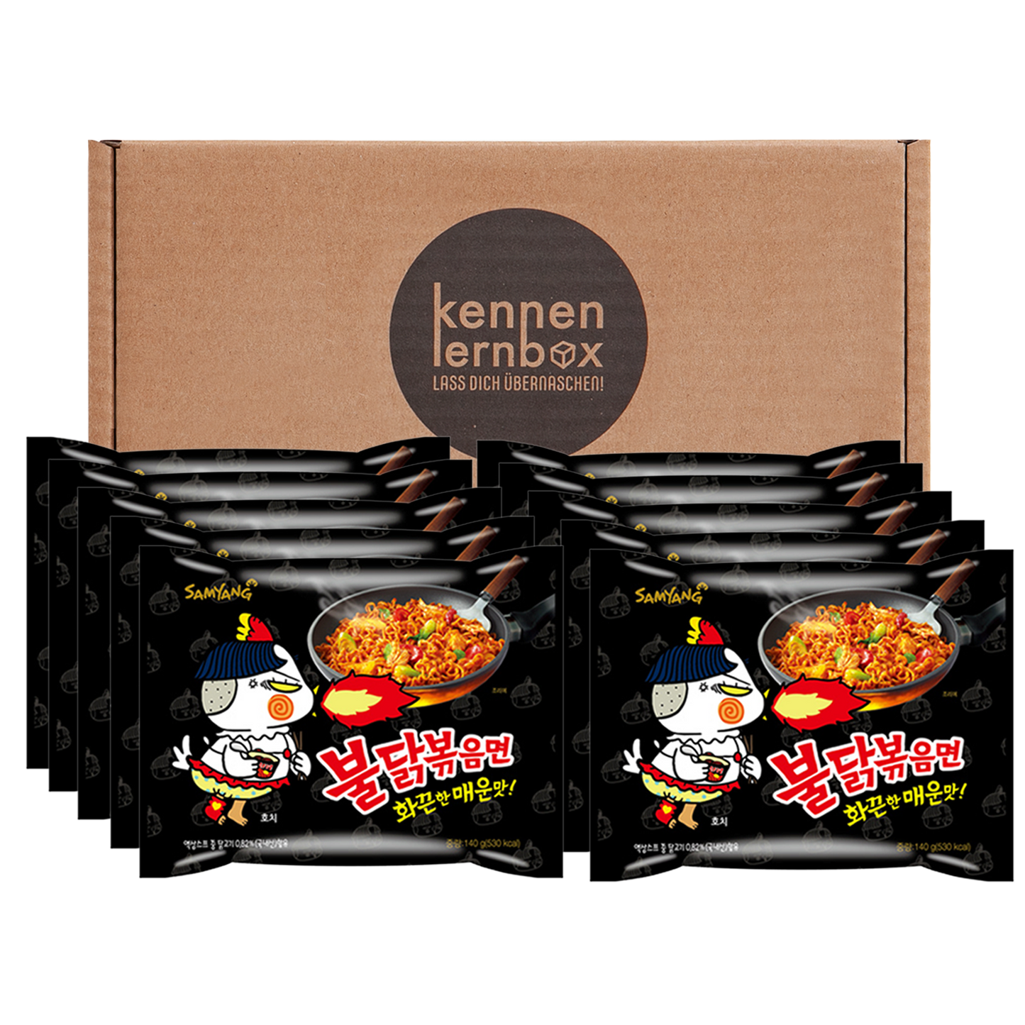 2 x 5er Pack Buldak Hot Chicken | Scharfe Koreanische Instant Nudeln