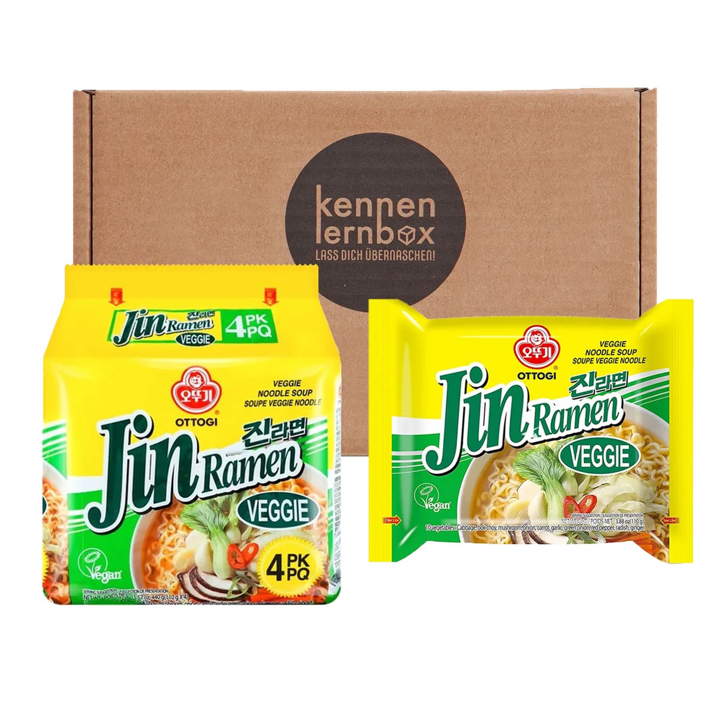 4 x Ottogi Jin Ramen Veggie