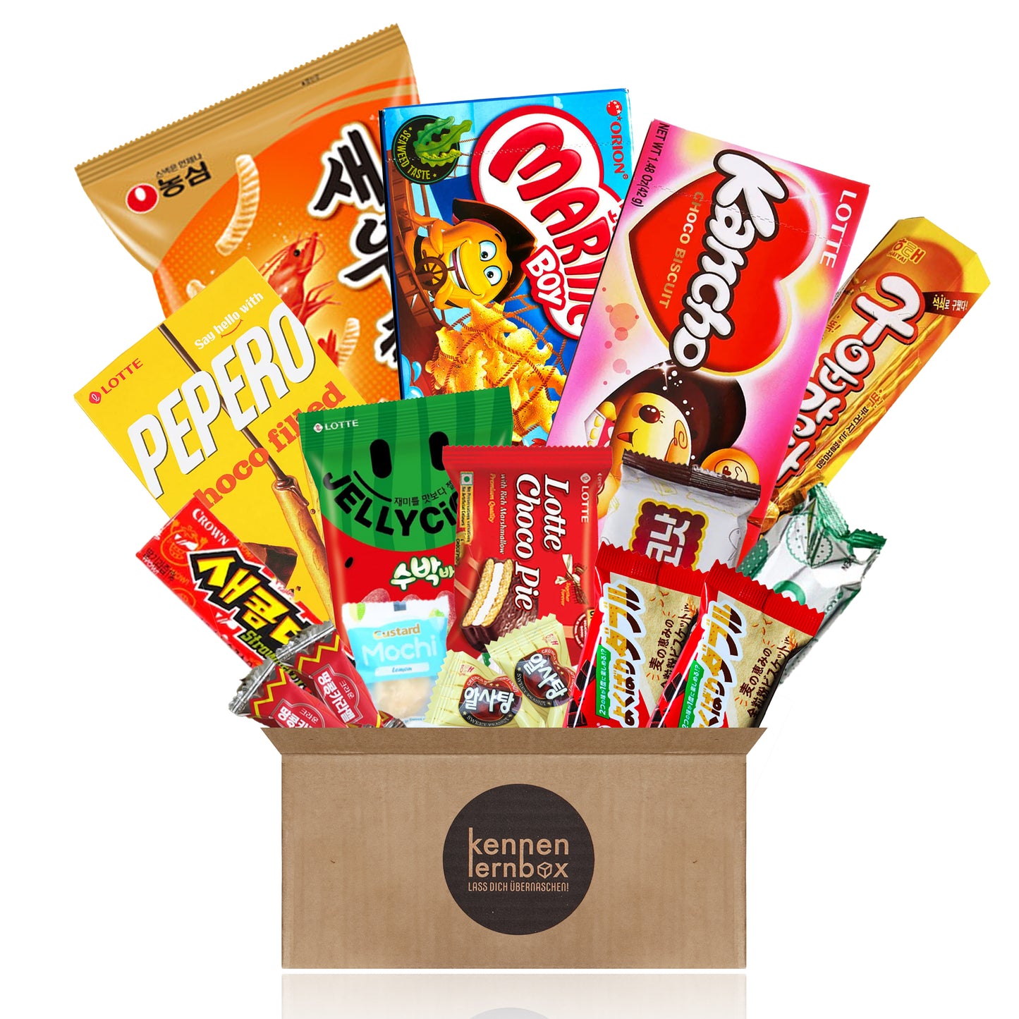 Korea Box | 14 beliebte Süßigkeiten & Snacks aus Korea | Für jeden was dabei | Entdecke die Vielfalt | Perfekte Geschenkidee