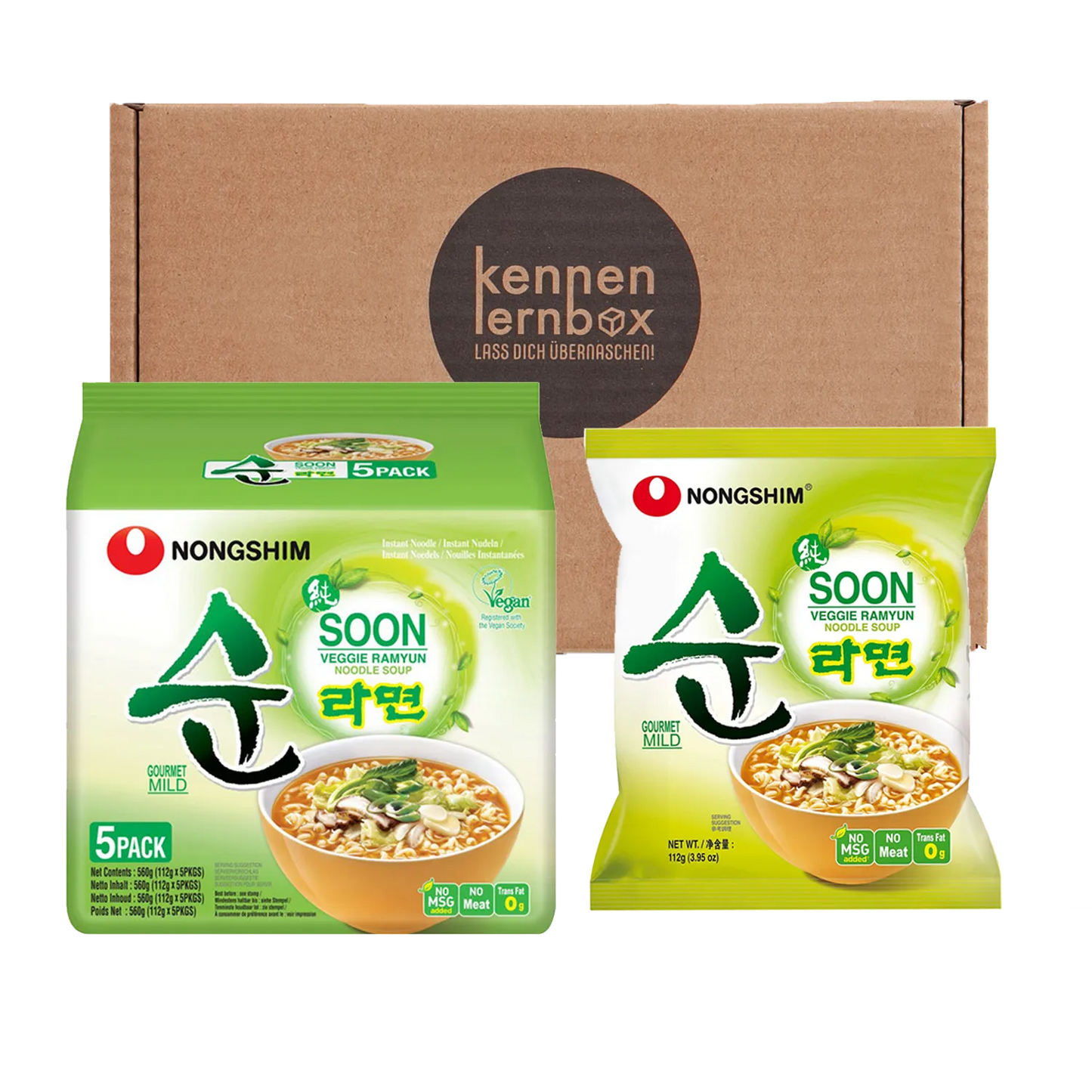5 x Nongshim Soon Veggie Ramen