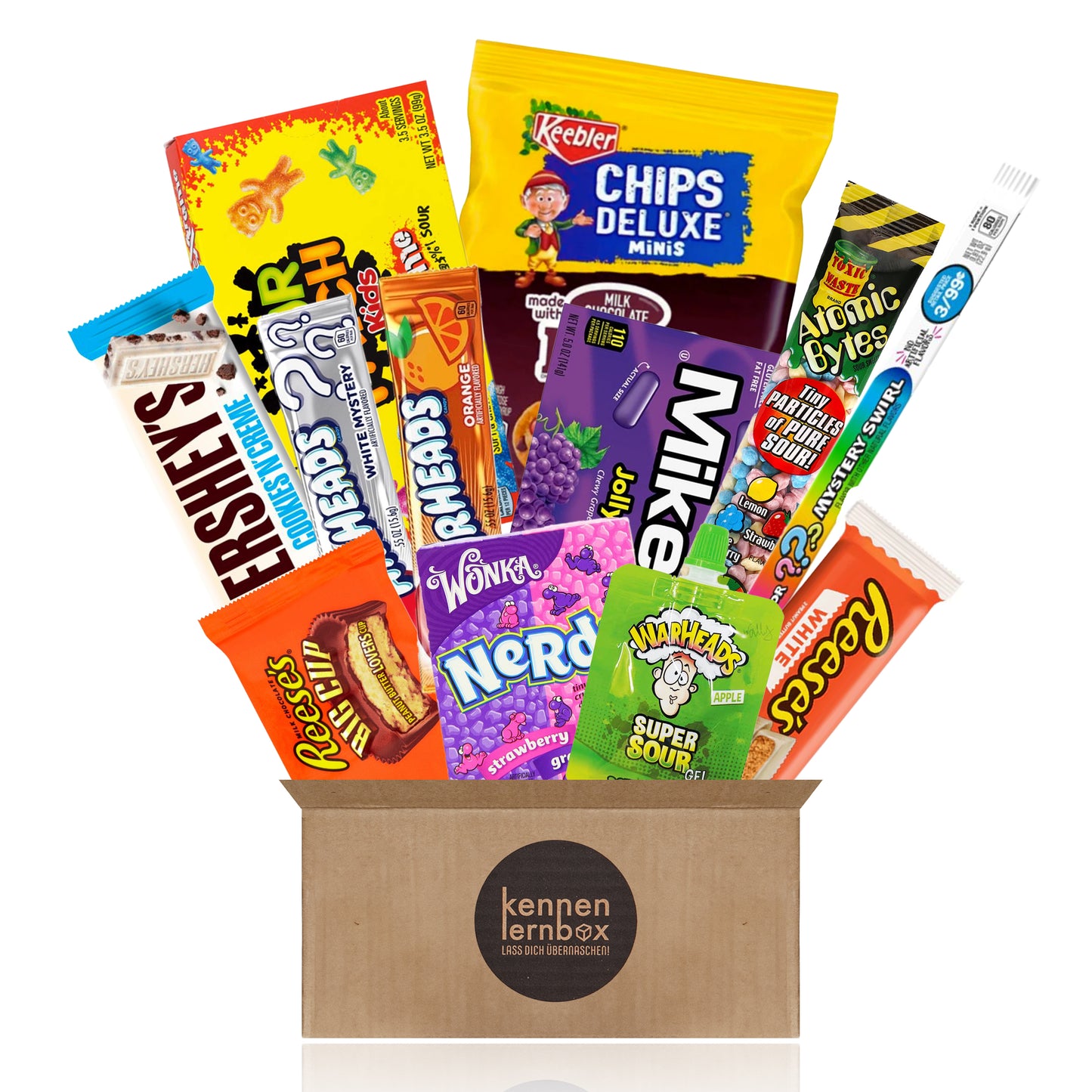 USA Box | 12 beliebte Süßigkeiten aus Amerika | Für jeden was dabei | Entdecke die Vielfalt | Perfekte Geschenkidee