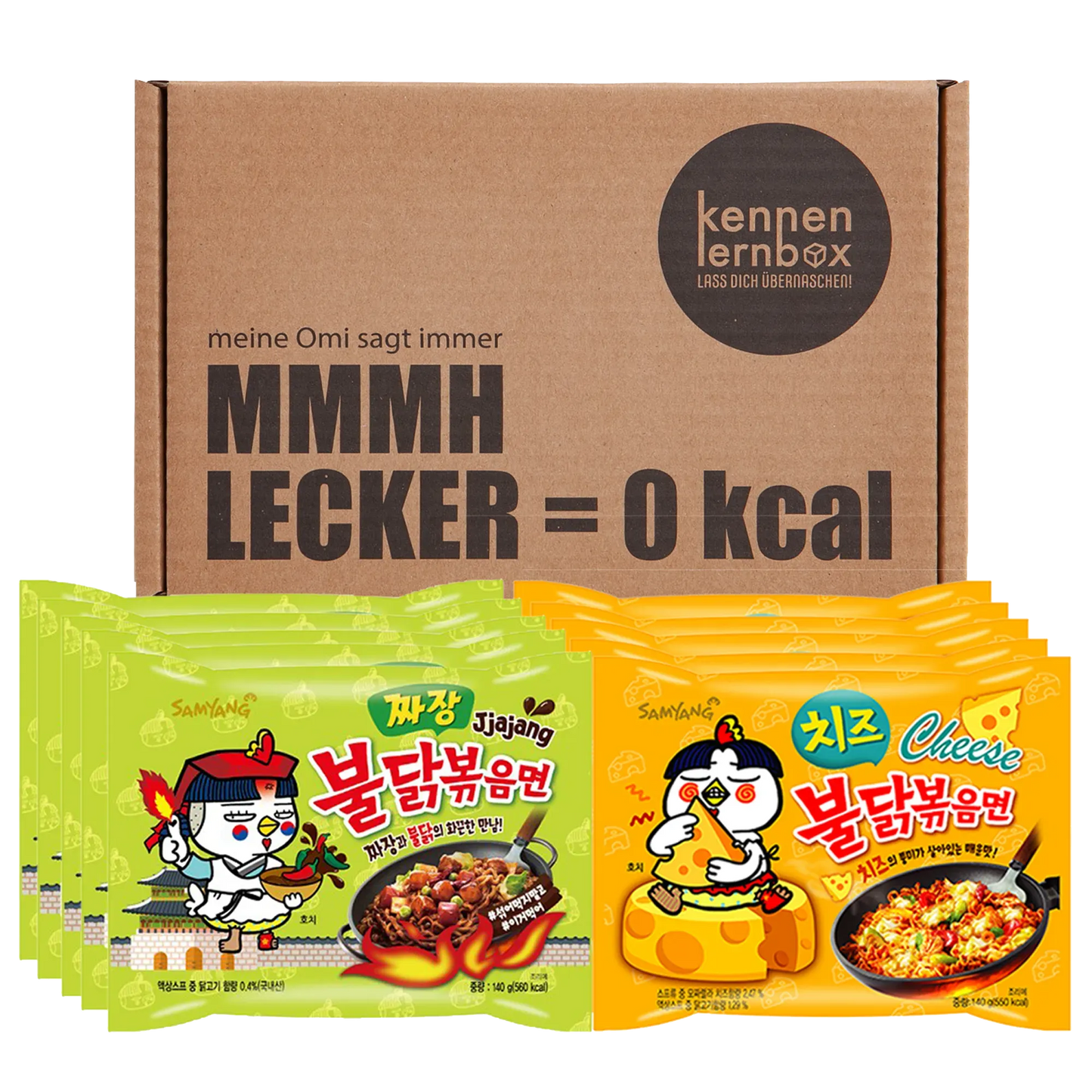 5er Pack Jjajang & 5er Pack Hot Chicken Käse