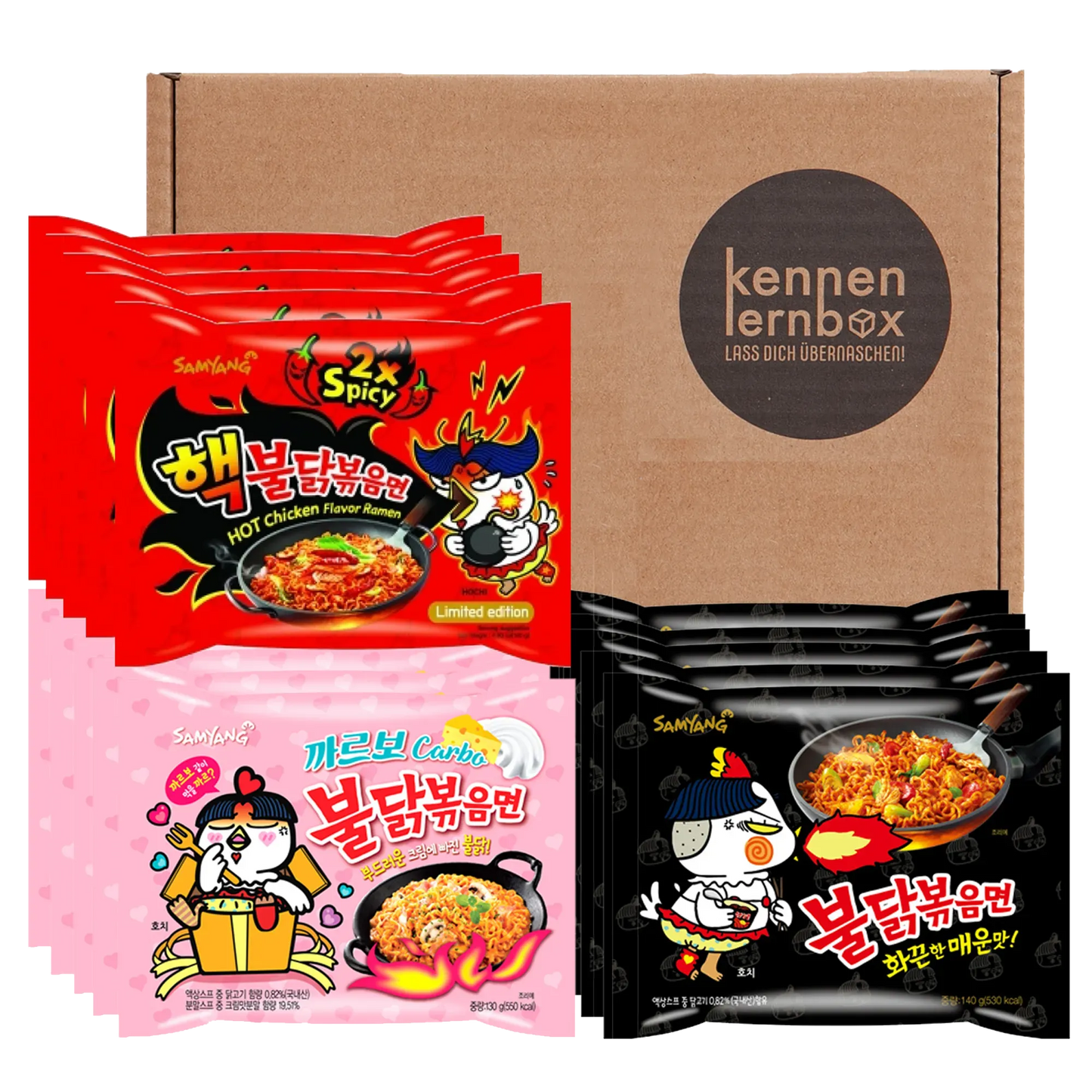 5er Pack Hot Chicken & 5er Pack Carbonara & 5er Pack 2xSpicy