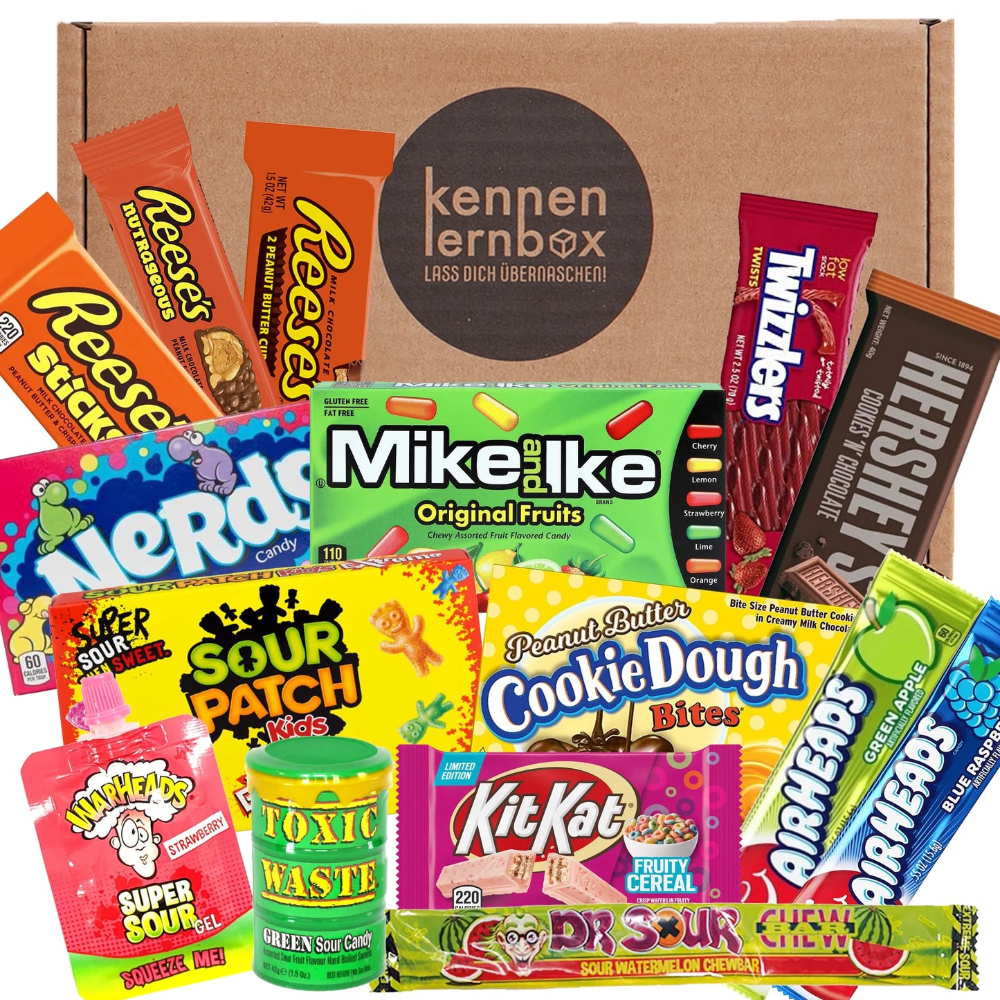 USA Jumbo Box | 15 beliebte Süßigkeiten aus Amerika | Für jeden was dabei | Entdecke die Vielfalt | Perfekte Geschenkidee