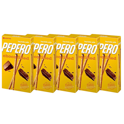 Pepero Choco Filled | Beliebter Snack aus Korea | knusprige Kartoffelstangen mit Schokoladenfüllung