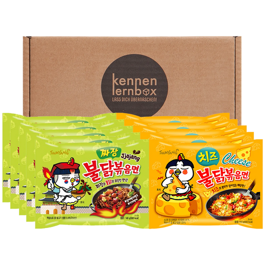 5er Pack Jjajang & 5er Pack Hot Chicken Käse